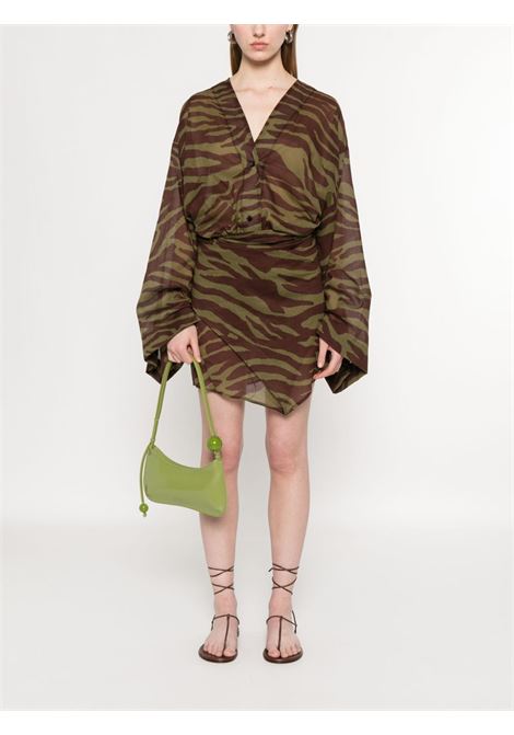Brown zebra-print dress The Attico - women THE ATTICO | 250WCA00404CCC082PR997